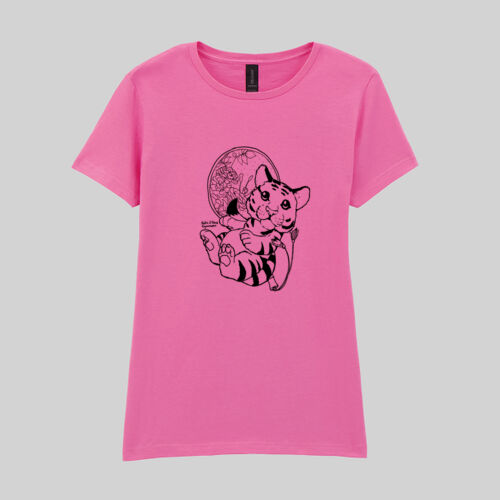 *Katie O'Kane* Original Tiger Design - Softstyle™ Women's T-shirt Thumbnail